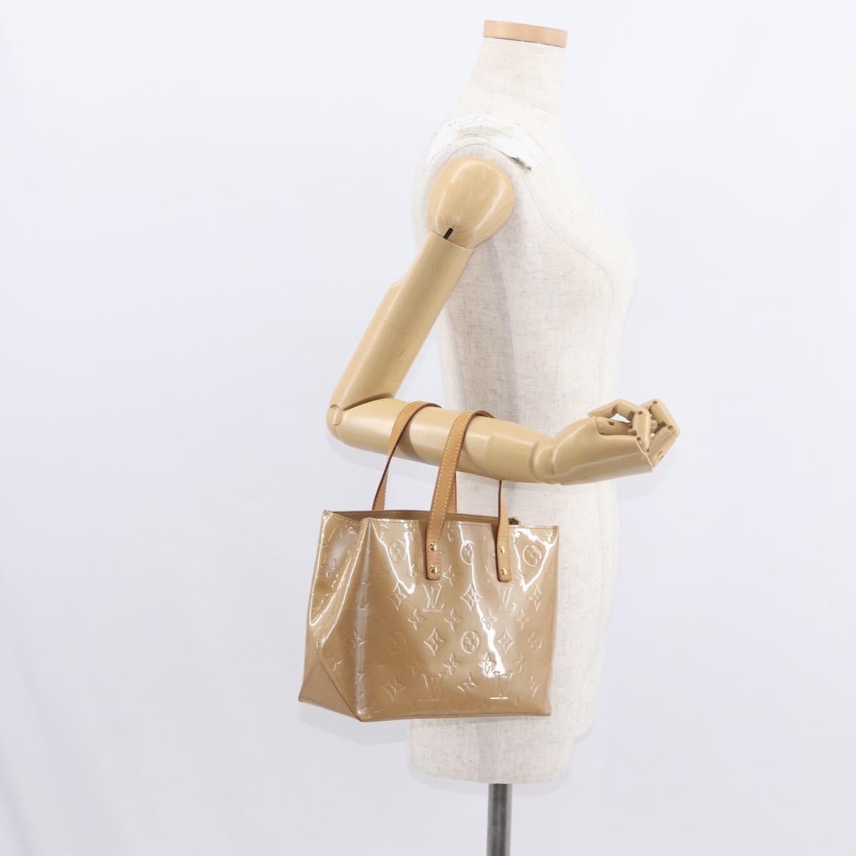 Louis Vuitton Reade Handbag Monogram Vernis, BEIGE, PATENT_LEATHER, Handbag