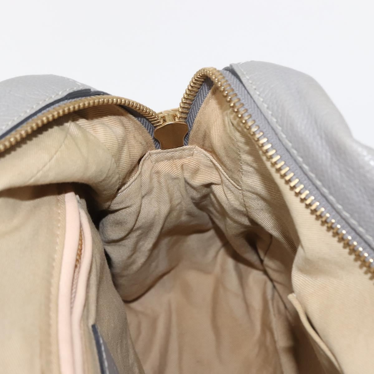 Chloe Paraty Top Handle Bag Leather, GRAY, LEATHER, Handbag