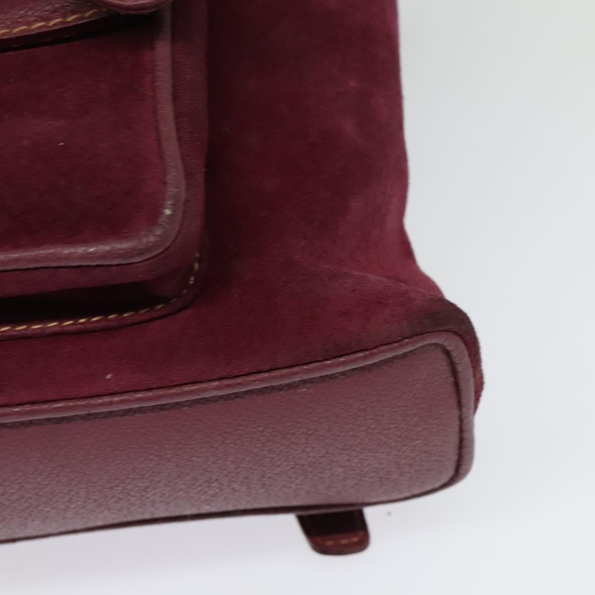 Gucci Vintage Bamboo Backpack Suede, PURPLE, SUEDE, Backpack