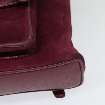 Gucci Vintage Bamboo Backpack Suede, PURPLE, SUEDE, Backpack