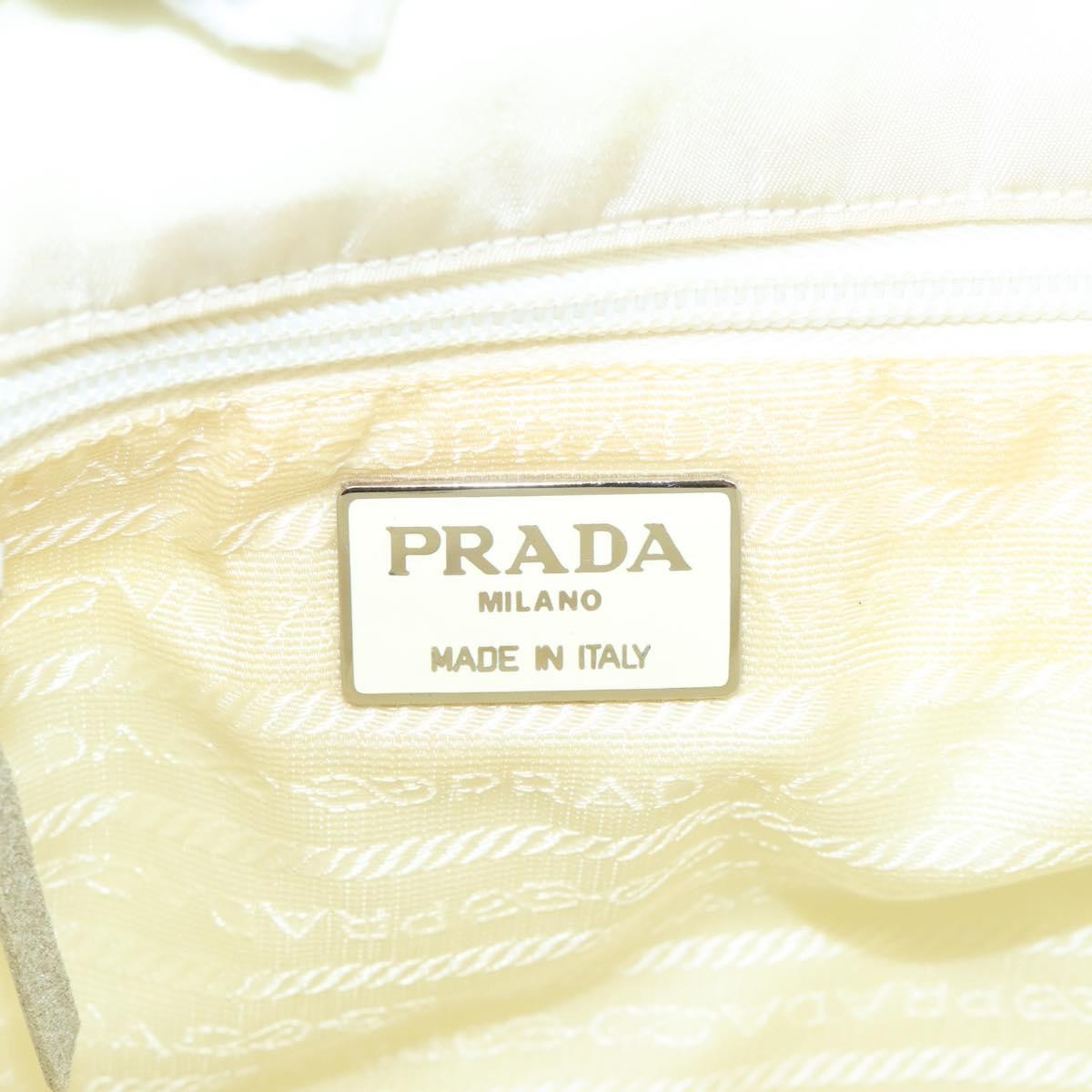 Prada Vintage Tote Tessuto, Ecru, Nylon, Tote Bag