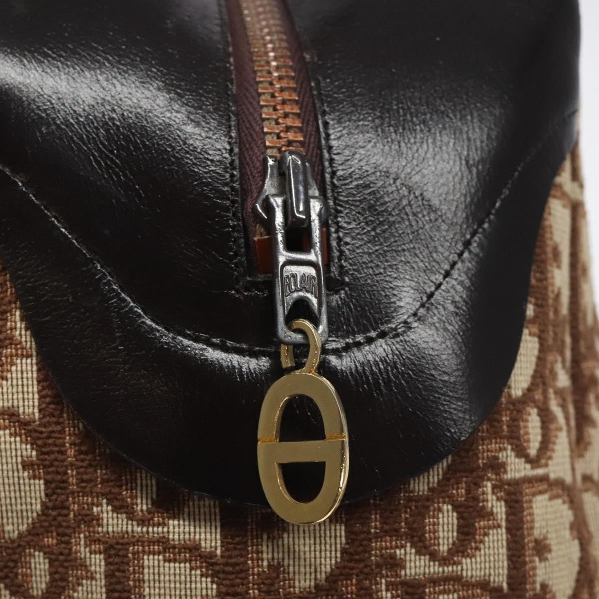 Christian Dior Vintage Trotter Handbag Canvas, BEIGE, CANVAS, Handbag