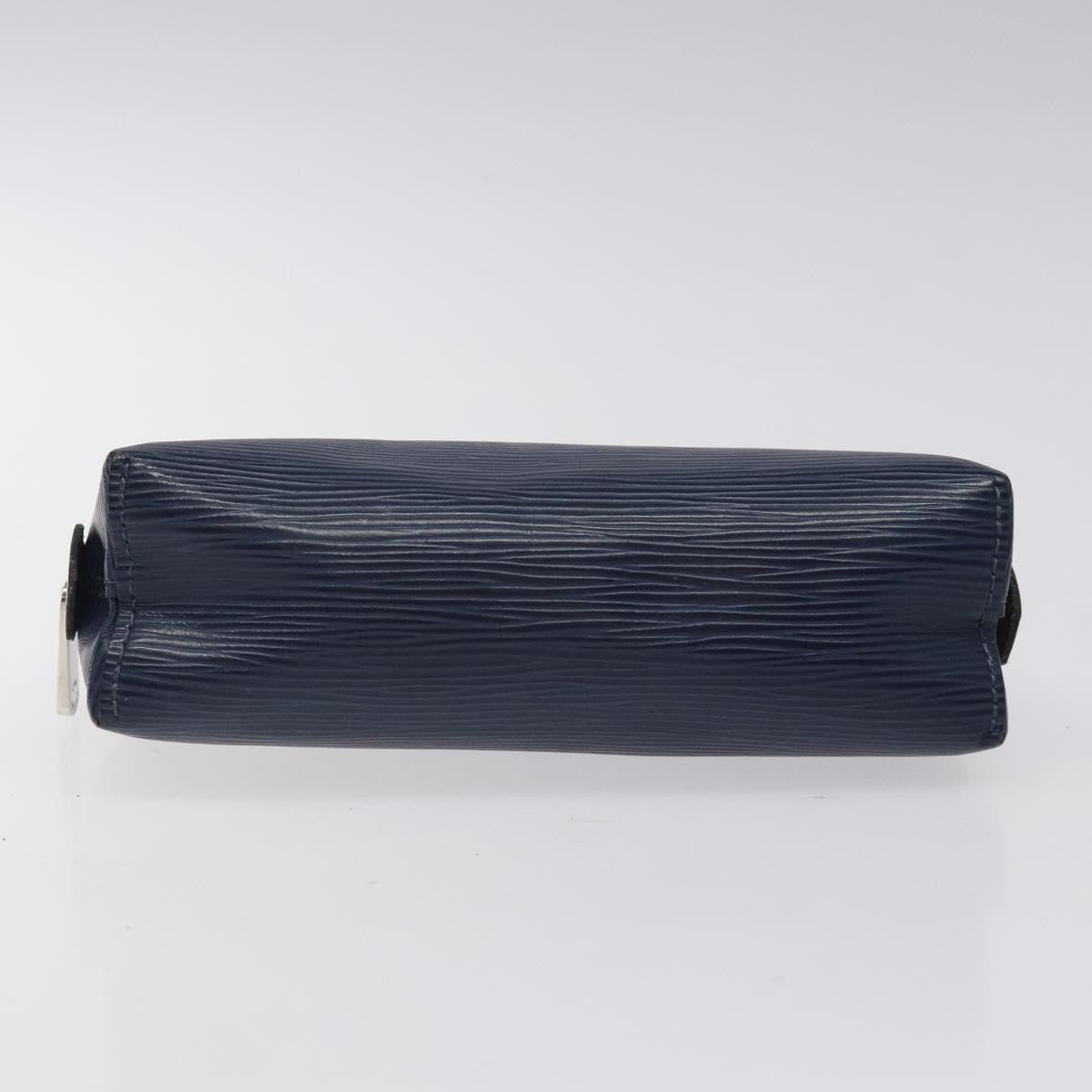 Louis Vuitton Cosmetic Pouch Epi Leather, BLUE, LEATHER, Toiletry Case