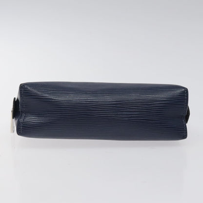 Louis Vuitton Cosmetic Pouch Epi Leather, BLUE, LEATHER, Toiletry Case