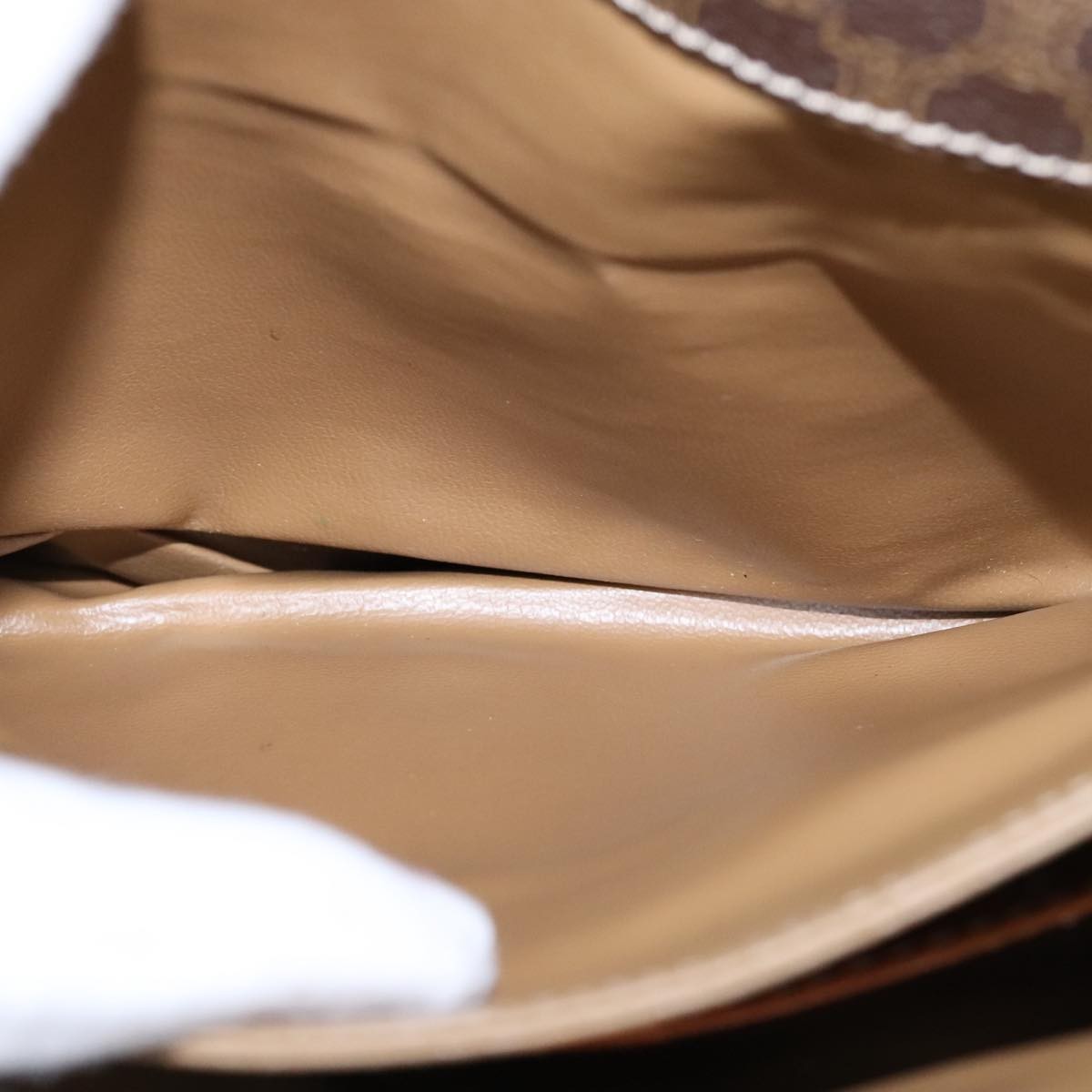 Celine Macadam Shoulder Bag PVC Leather, BROWN, CANVAS, Shoulder bag