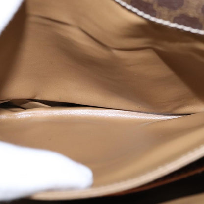 Celine Macadam Shoulder Bag PVC Leather, BROWN, CANVAS, Shoulder bag