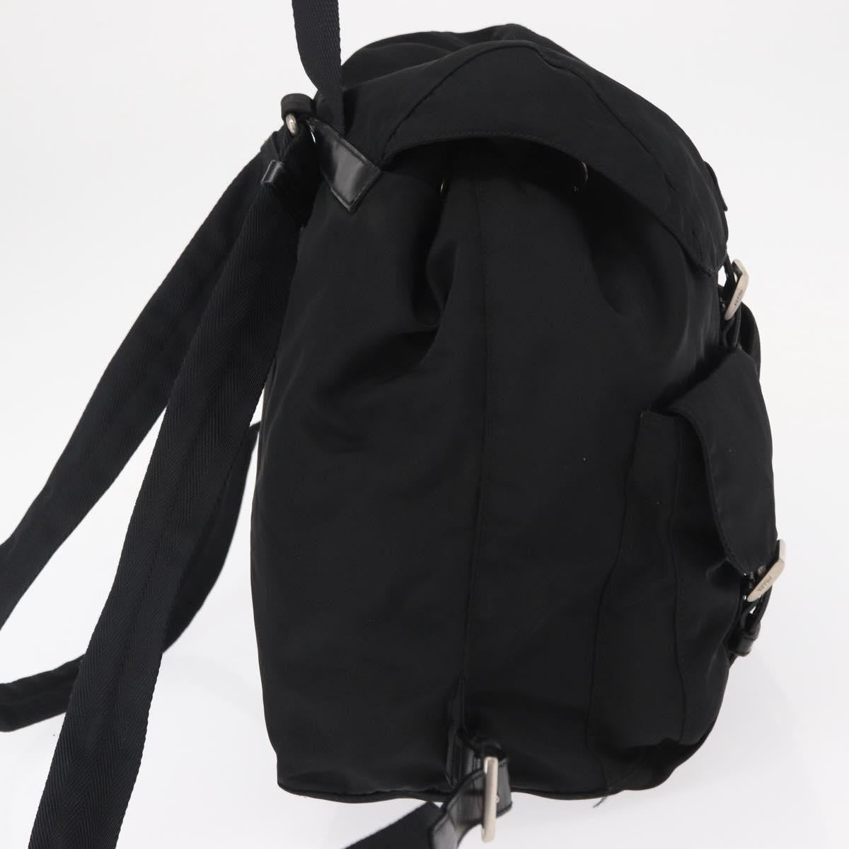 Prada Double Front Pocket Backpack Tessuto, BLACK, NYLON, Backpack