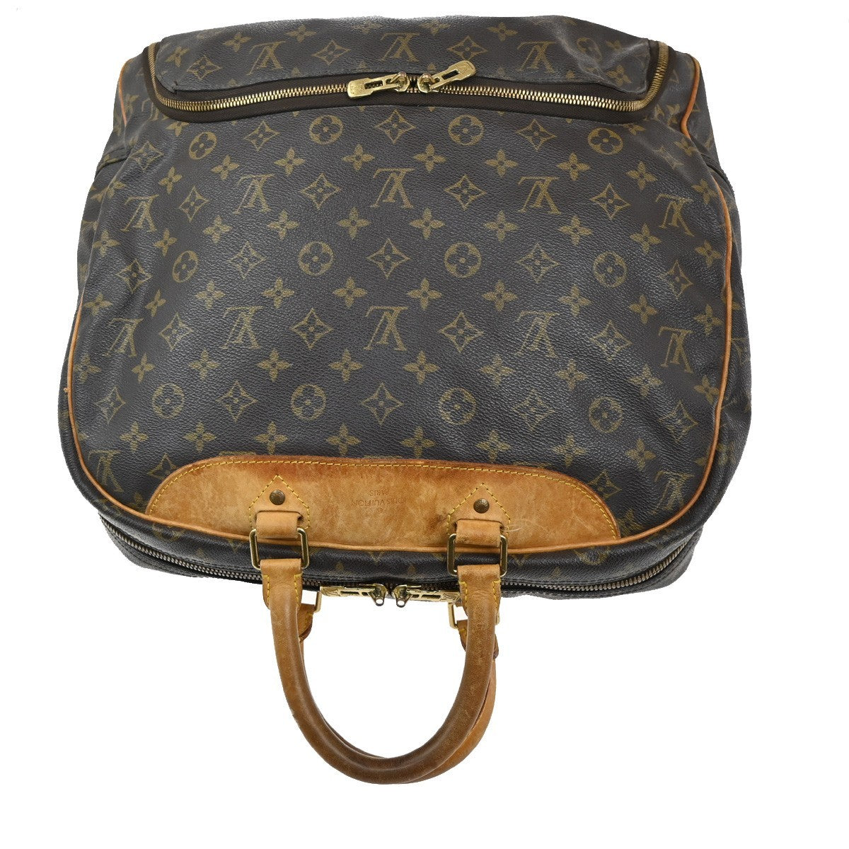 Louis Vuitton Evasion Travel Bag Monogram Canvas, BROWN, LEATHER, Travel bag