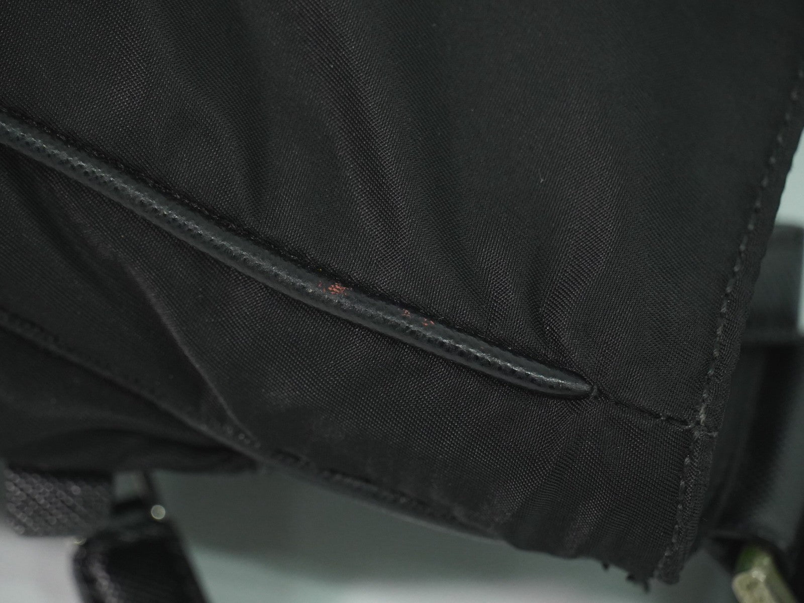 Prada Flat Messenger Bag Tessuto, BLACK, NYLON, Shoulder bag