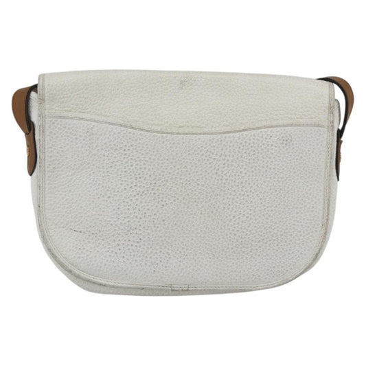 Christian Dior Vintage Shoulder Bag Leather, WHITE, LEATHER, Shoulder bag