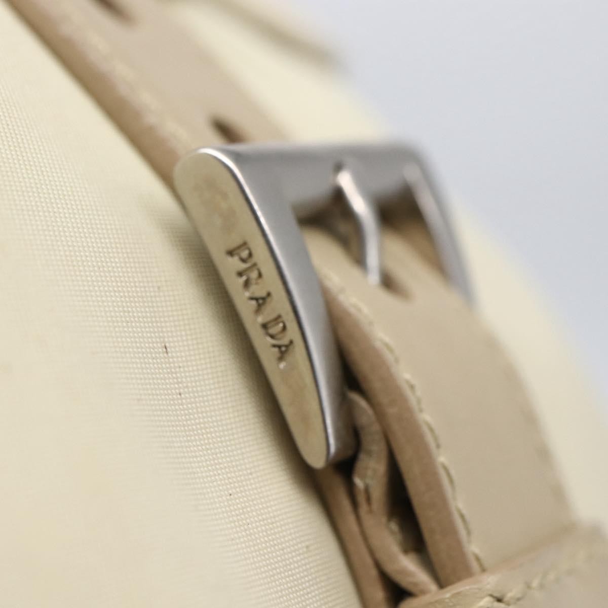 Prada Buckle Messenger Bag Tessuto, BEIGE, NYLON, Shoulder bag