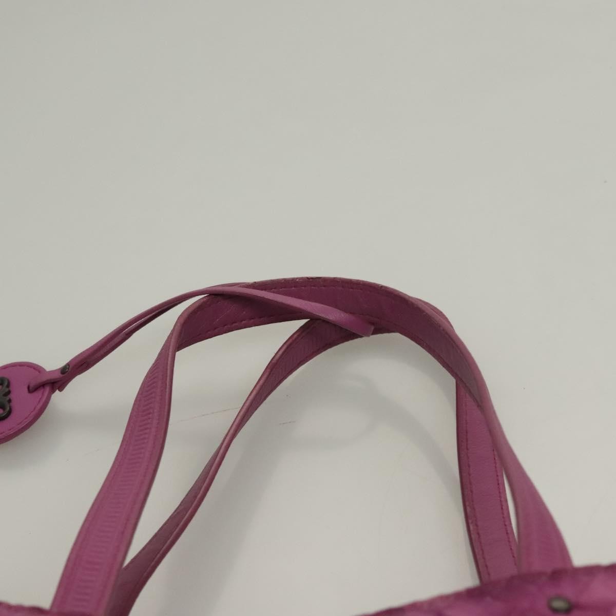 Bottega Veneta Intrecciolusion Tote Printed Nylon, PURPLE, NYLON, Tote bag