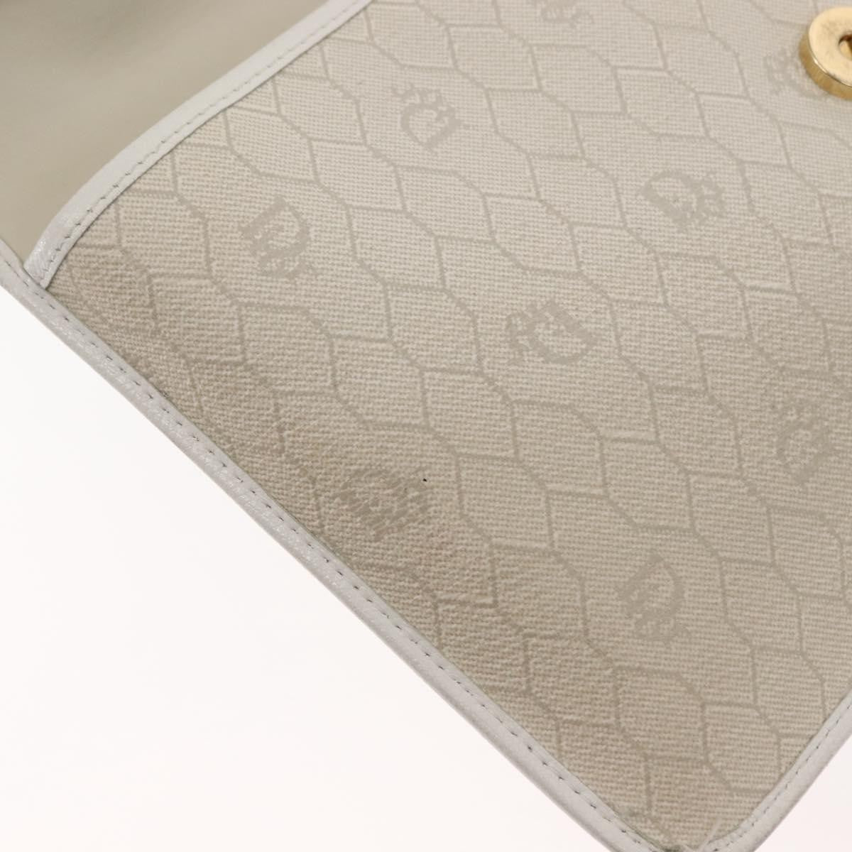 Christian Dior Vintage honeycomb clutch Canvas, WHITE, CANVAS, Clutche & pouche
