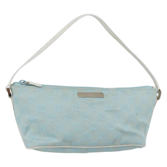 Gucci Vintage Boat Pochette GG Canvas, BLUE, CANVAS, Clutche & pouche