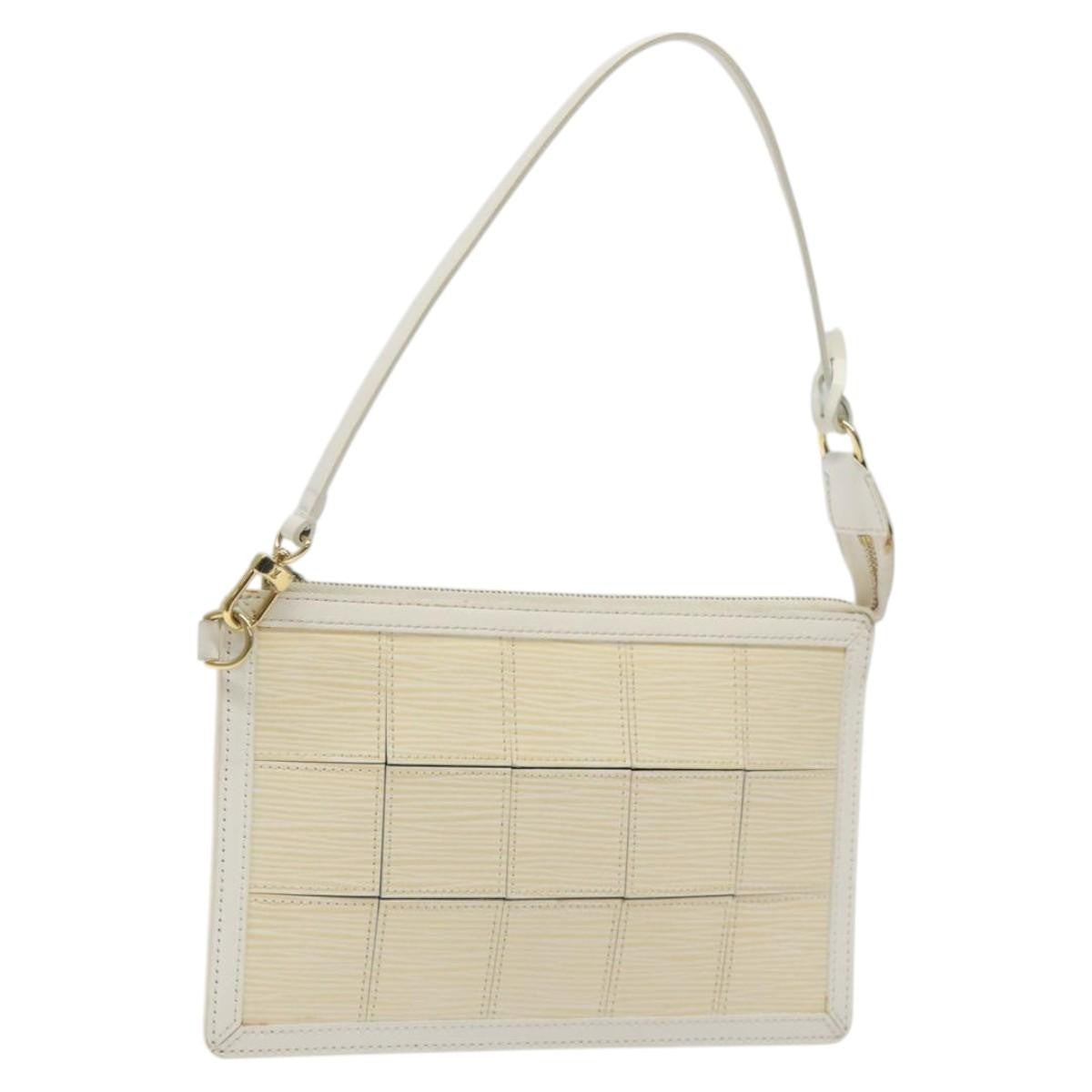 Louis Vuitton Delmonico Pochette Stretch Epi Leather, BEIGE, LEATHER, Clutche & pouche