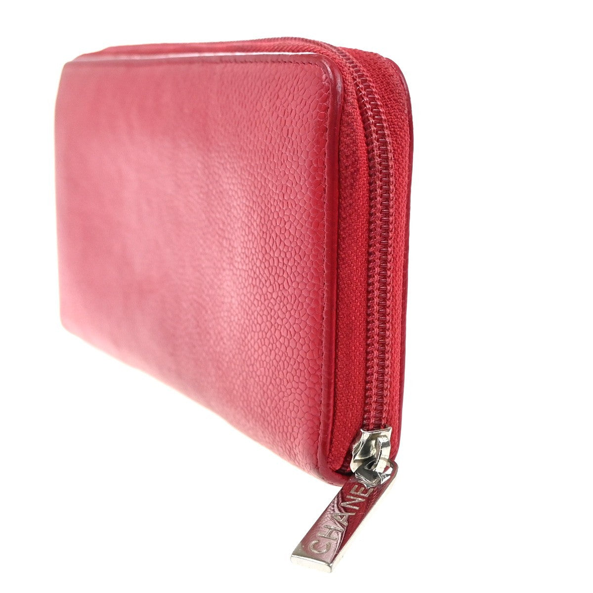 Chanel Timeless CC Zipped Organizer Wallet Leather, RED, LEATHER, Wallets