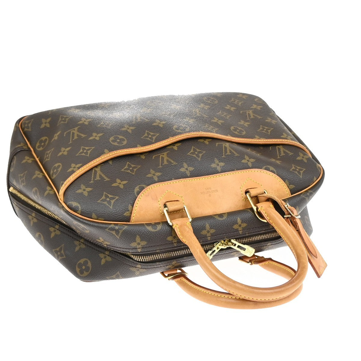 Louis Vuitton Deauville Handbag Monogram Canvas, BROWN, CANVAS, Handbag
