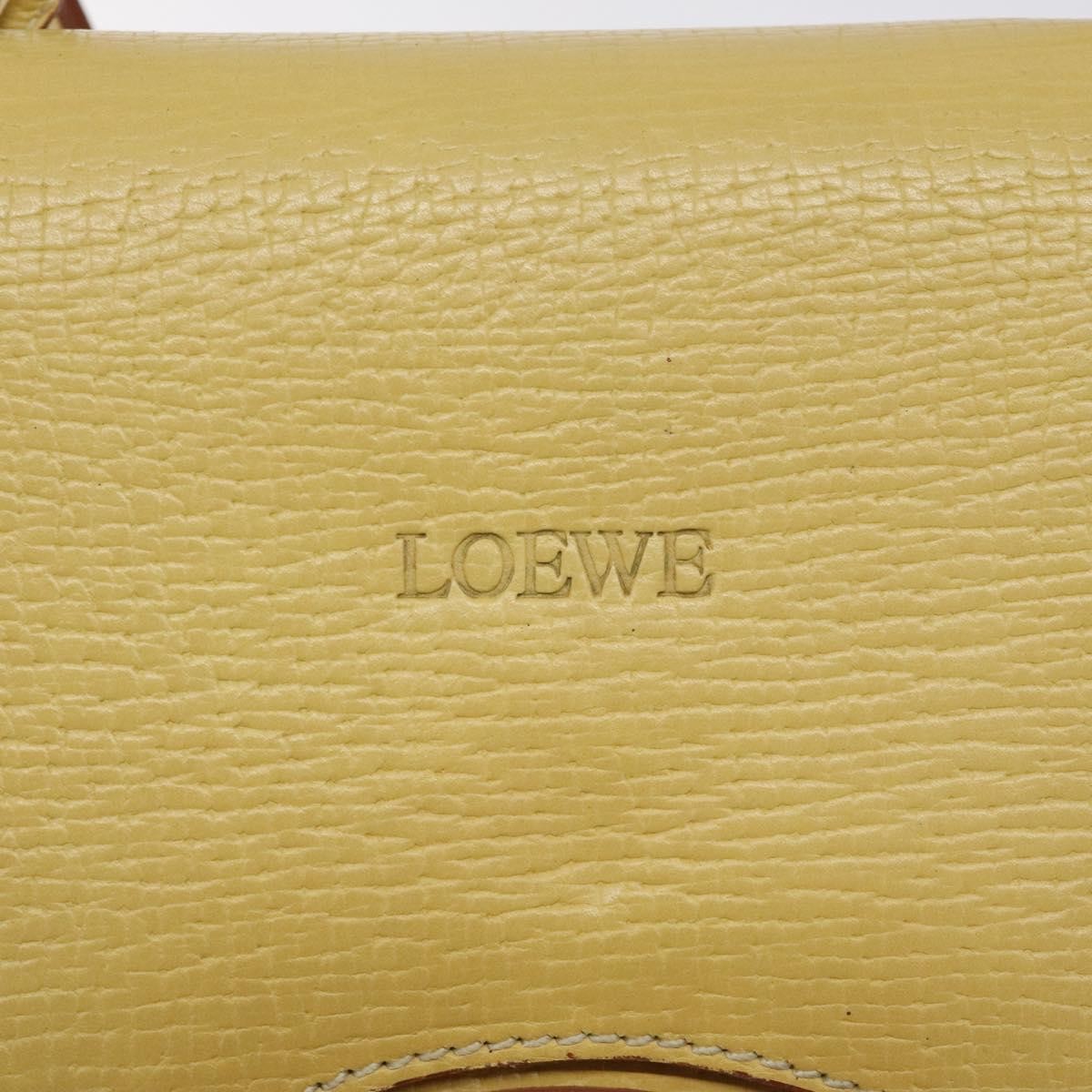 Loewe Barcelona Shoulder Bag Leather, YELLOW, LEATHER, Shoulder bag