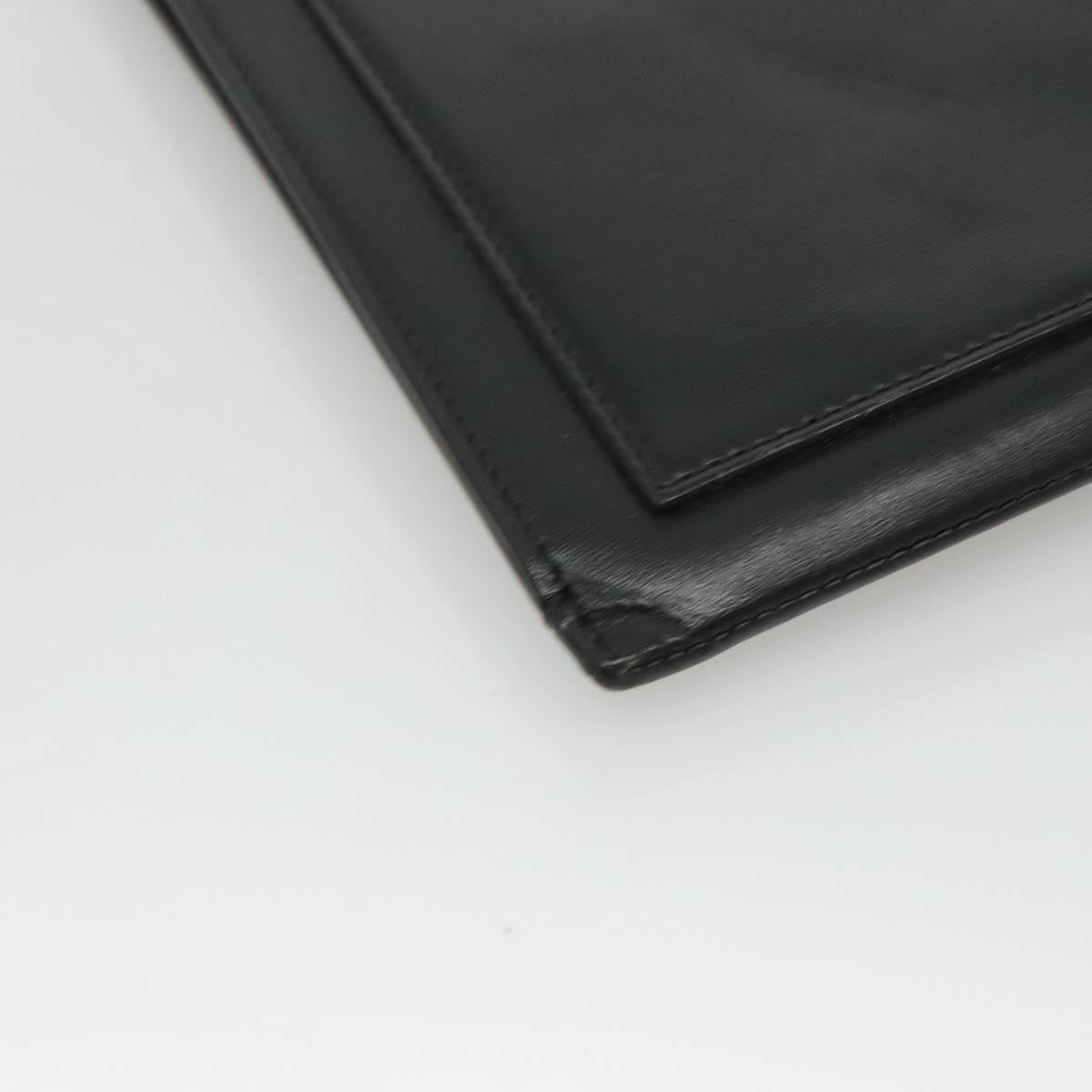 Saint Laurent Zip Pocket Pouch Leather, BLACK, LEATHER, Clutche & pouche