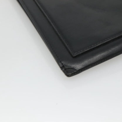 Saint Laurent Zip Pocket Pouch Leather, BLACK, LEATHER, Clutche & pouche