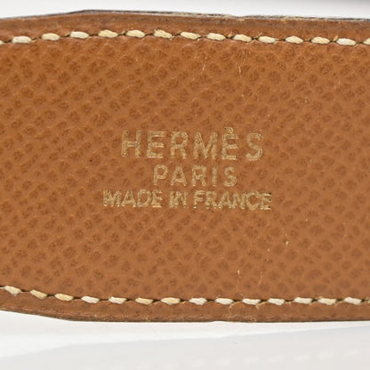 Hermes Constance Reversible Belt Leather, BROWN, LEATHER, Belts