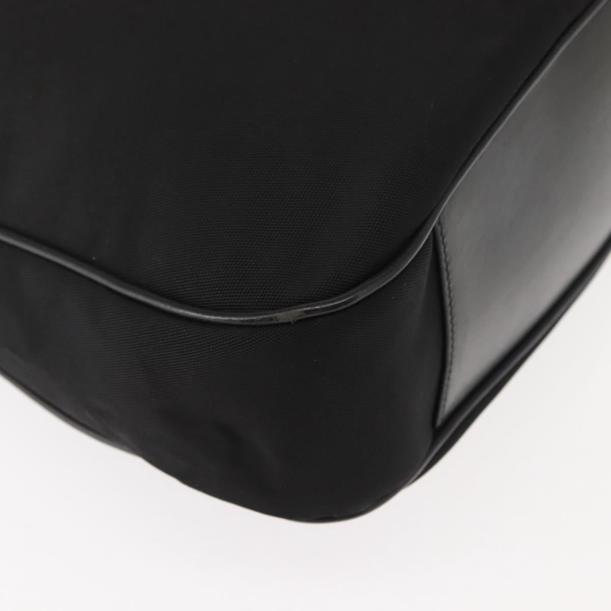 Gucci Vintage Bamboo Handle Open Hobo Nylon, BLACK, NYLON, Tote bag