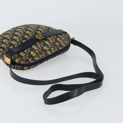 Christian Dior Vintage Trotter Shoulder Bag Canvas, NAVY, CANVAS, Shoulder bag