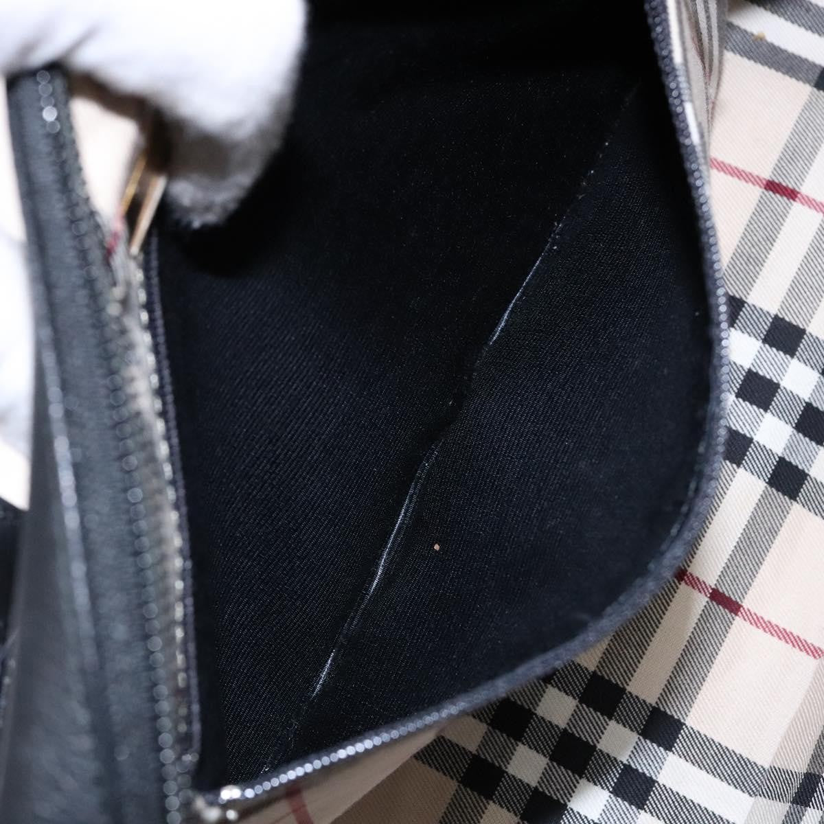 Burberry Vintage Handbag Leather, BLACK, LEATHER, Handbag
