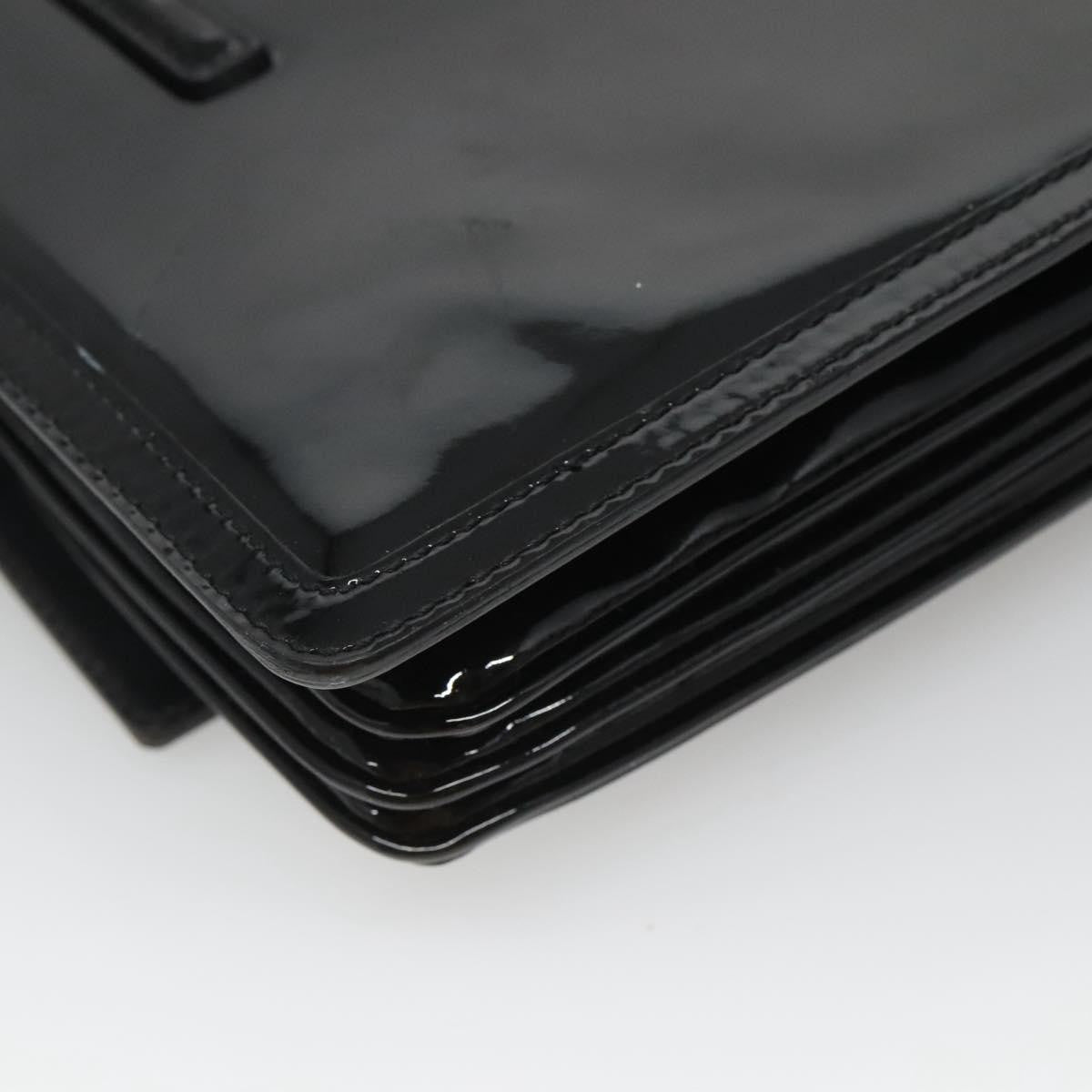 Salvatore Ferragamo Gancini handbag Patent leather, BLACK, PATENT_LEATHER, Handbag