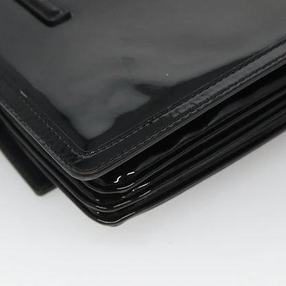 Salvatore Ferragamo Gancini handbag Patent leather, BLACK, PATENT_LEATHER, Handbag