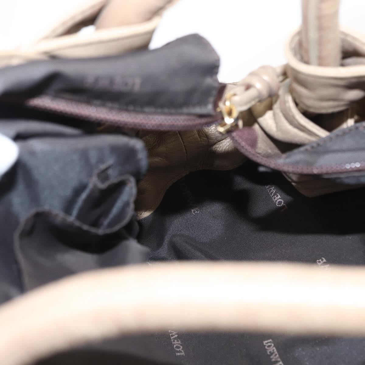 Loewe Anagram Logo Nappa Aire Hand Bag Leather, BEIGE, LEATHER, Handbag