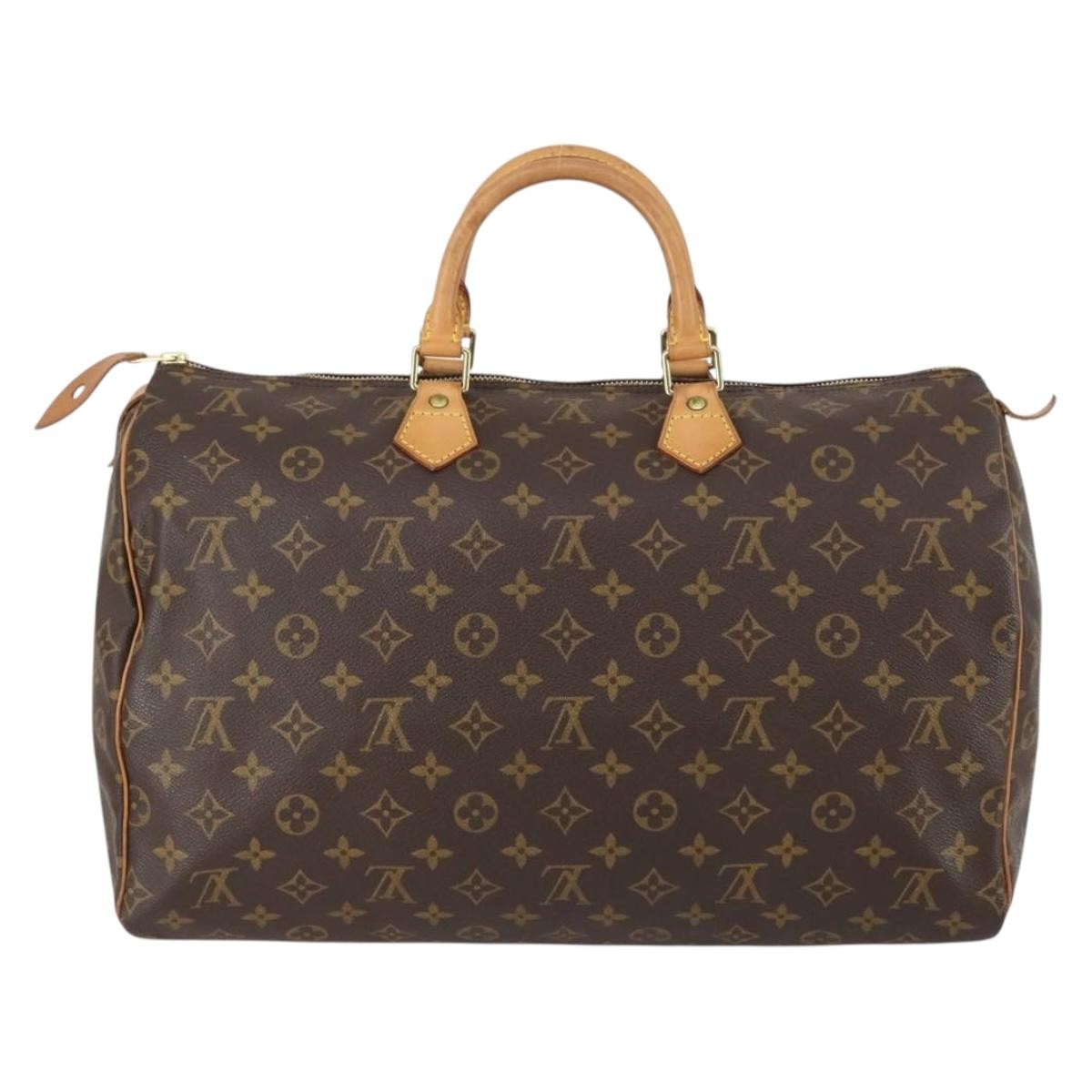 Louis Vuitton Speedy Handbag Monogram Canvas, BROWN, CANVAS, Handbag