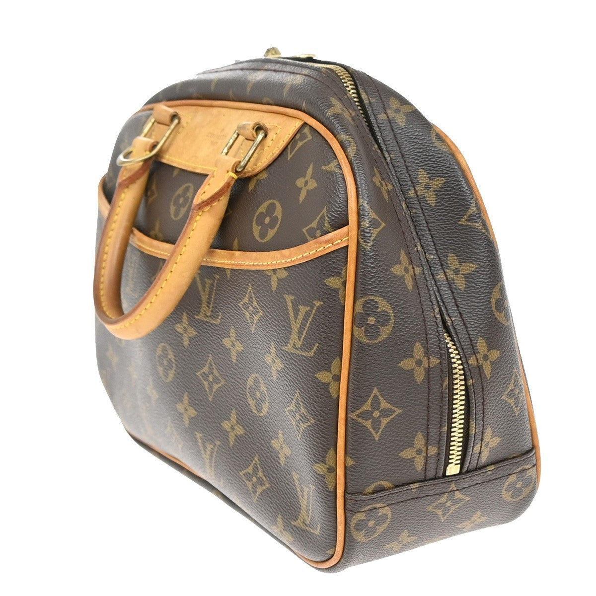 Louis Vuitton Trouville Handbag Monogram Canvas, BROWN, LEATHER, Handbag