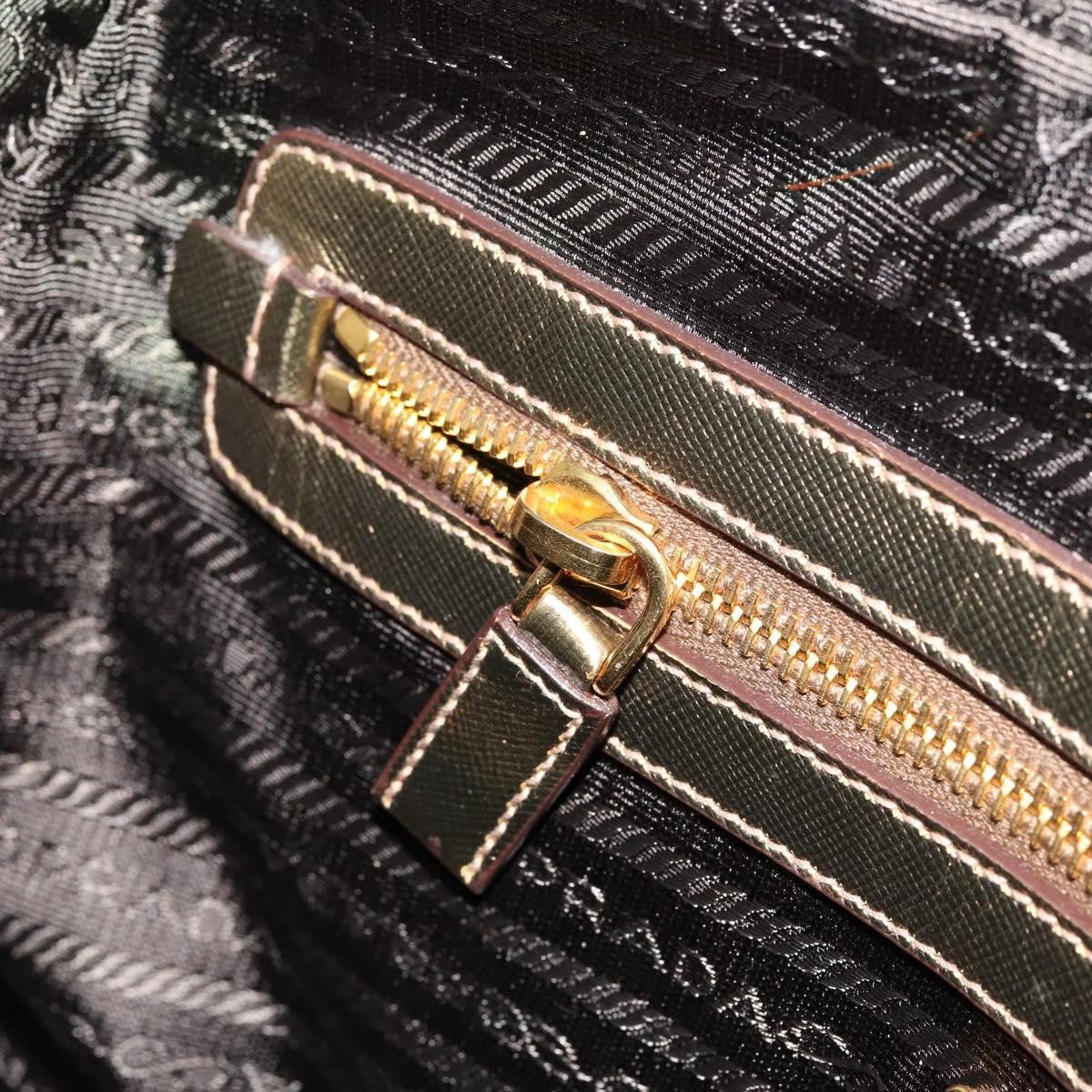 Prada Bowler Bag Canvas with Leather, BEIGE, CANVAS, Handbag