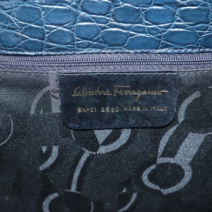 Salvatore Ferragamo Vara shoulder Bag Leather, NAVY, LEATHER, Shoulder bag