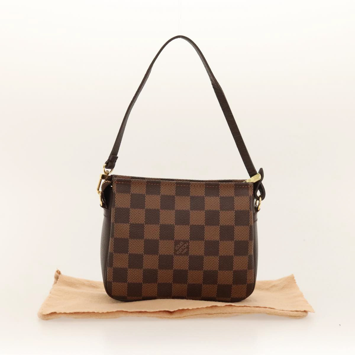 Louis Vuitton Trousse Make Up Bag Damier, BROWN, CANVAS, Clutche & pouche
