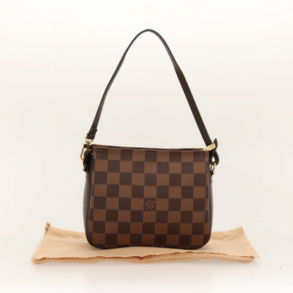 Louis Vuitton Trousse Make Up Bag Damier, BROWN, CANVAS, Clutche & pouche