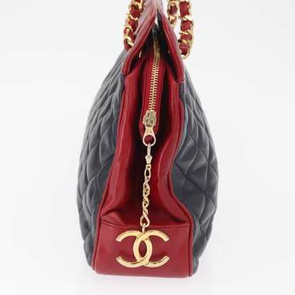 Chanel Chanel Bicolor Shoulder Bag Red/Navy leather bicolore, NAVY, LEATHER, Shoulder bag