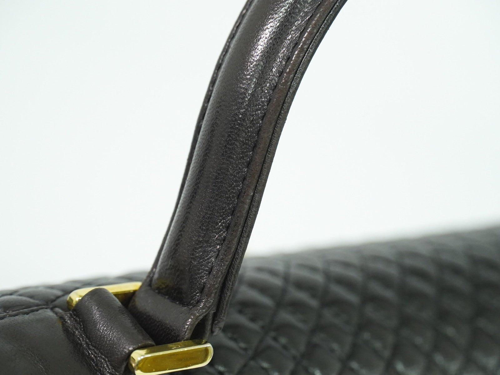 Bally Vintage Handbag Leather, BLACK, LEATHER, Handbag
