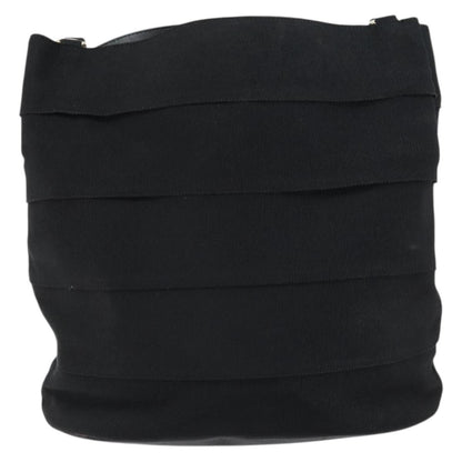 Salvatore Ferragamo Vala Shoulder Bag Canvas, BLACK, CANVAS, Shoulder bag