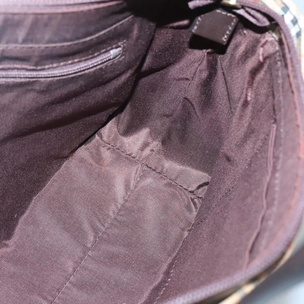 Burberry Nova Handbag Check Pattern, BEIGE, CANVAS, Handbag