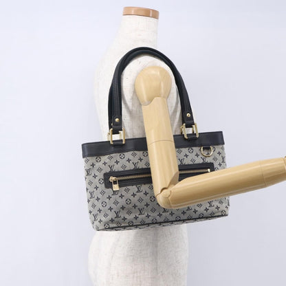 Louis Vuitton Lucille Handbag Mini Lin, BLUE, CANVAS, Handbag