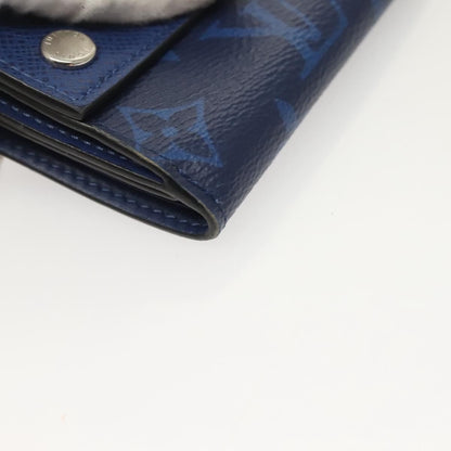 Louis Vuitton Discovery Wallet Monogram Taigarama, BLUE, LEATHER, Wallets