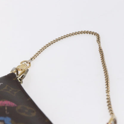 Louis Vuitton Pochette Accessoires Limited Edition Christmas Animation Monogram Canvas, BROWN, CANVAS, Clutche & pouche