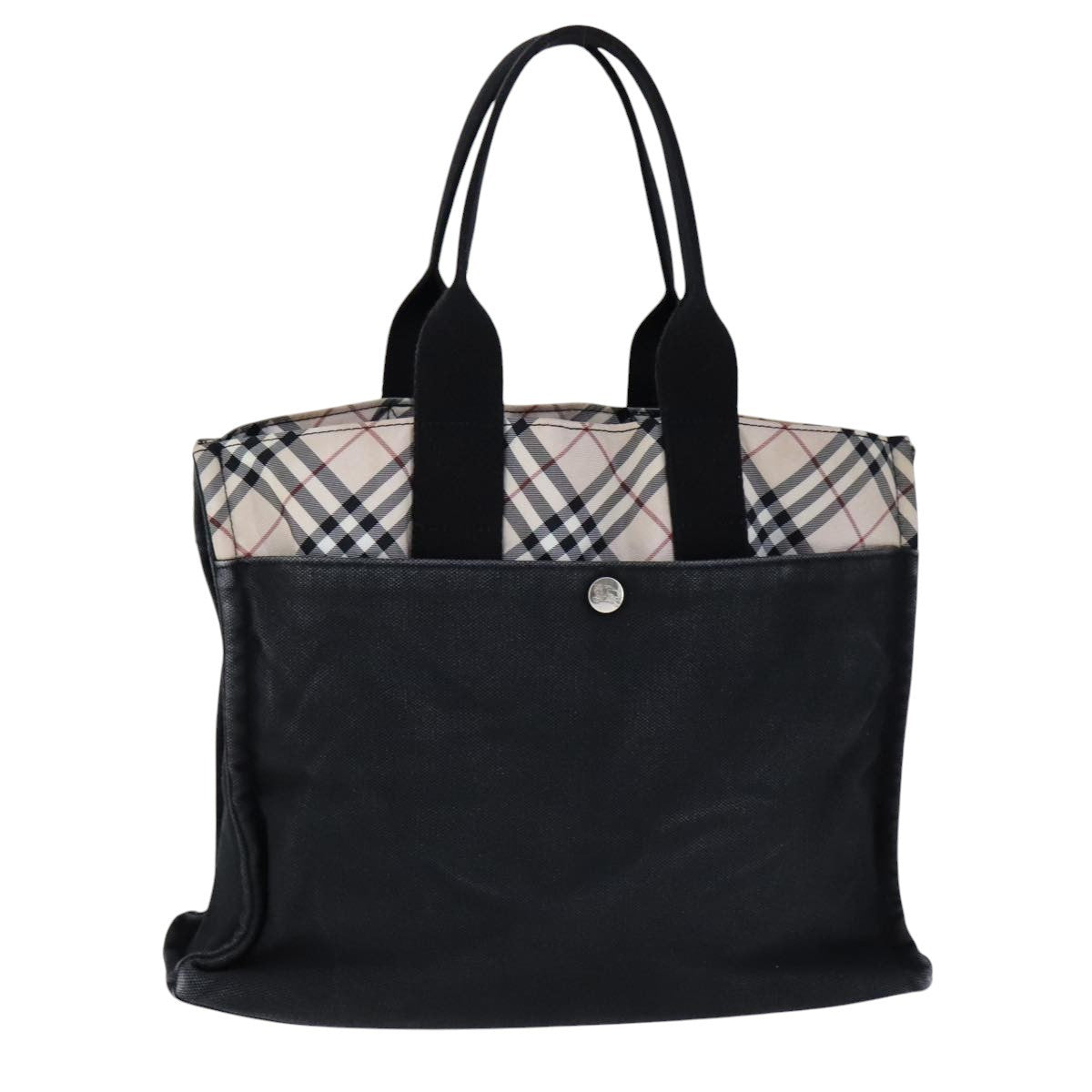 Burberry Nova Check Tote canvas check pattern, BLACK, CANVAS, Tote bag
