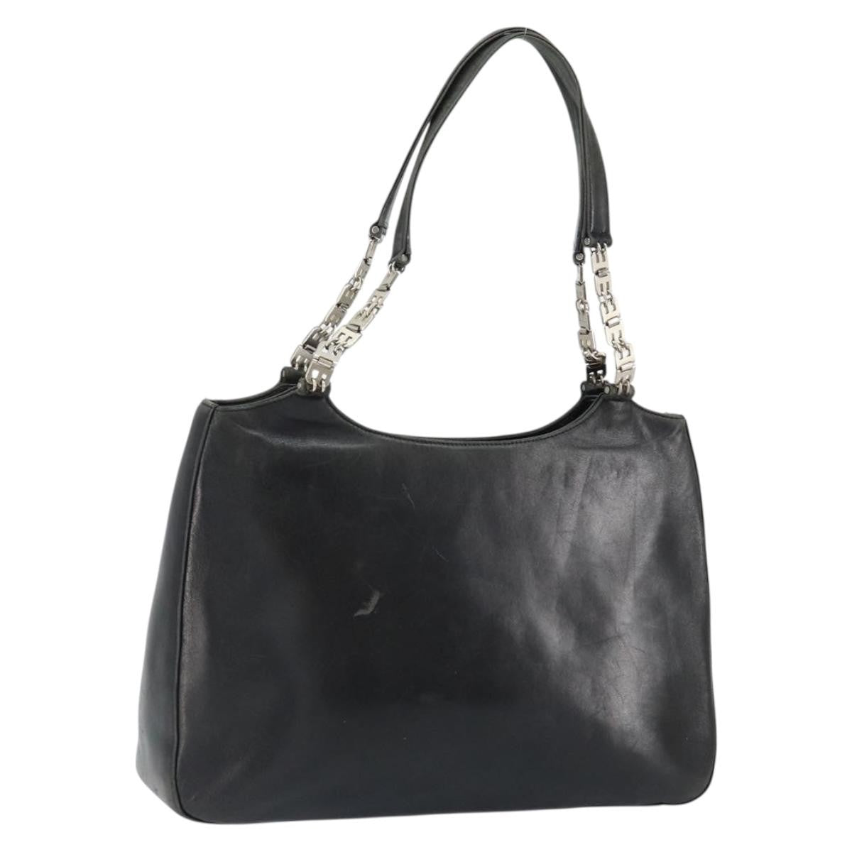 Bally Vintage Handbag Leather, BLACK, LEATHER, Handbag