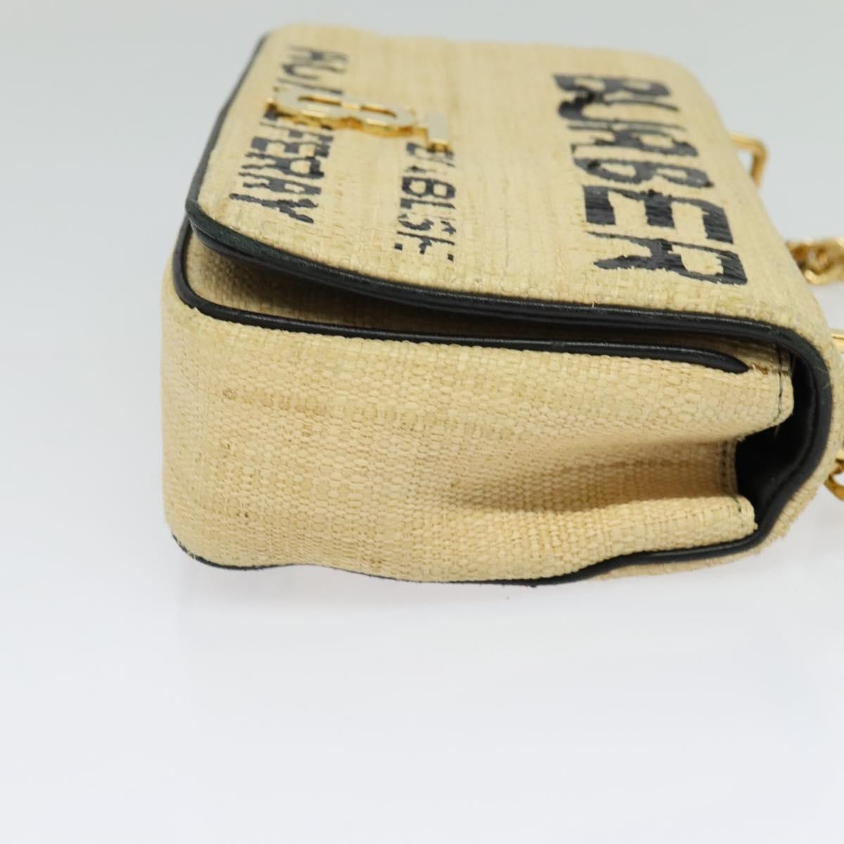 Burberry Lola Shoulder Bag Printed Raffia, BEIGE, WOOD, Shoulder bag