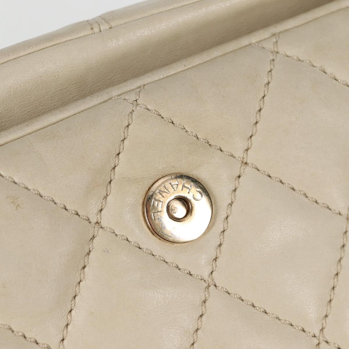 Chanel Lady Braid Flap Bag Quilted Distressed Lambskin, BEIGE, LEATHER, Shoulder bag