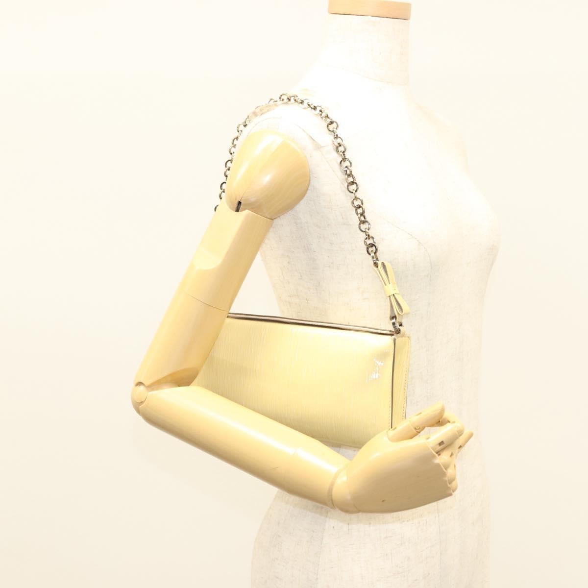 Salvatore Ferragamo Vala Shoulder Bag Patent Leather, YELLOW, PATENT_LEATHER, Shoulder bag