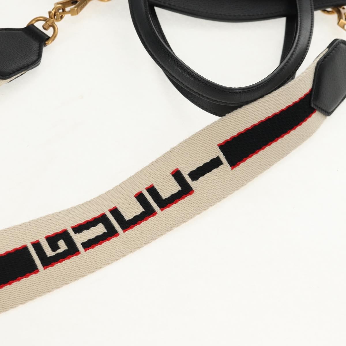 Gucci Totem Top Handle Bag Leather, BLACK, LEATHER, Handbag